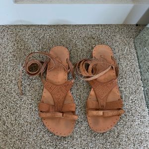 Free People lace up sandals euro size 38 fits 7-8!